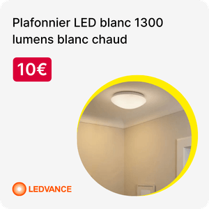 Plafonnier LED blanc 1300 lumens blanc chaud - LEDVANCE
