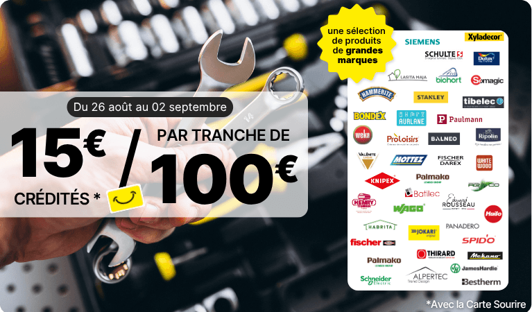 15 euros cr&eacute;dit&eacute;s tous les 100 euros d'achat sur une s&eacute;lection de grande marques - op&eacute;ration marques &eacute;t&eacute; 2026