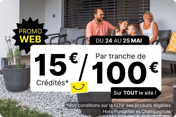 offre week-end de pentecôte - 15€ / 100€ sur tout le site