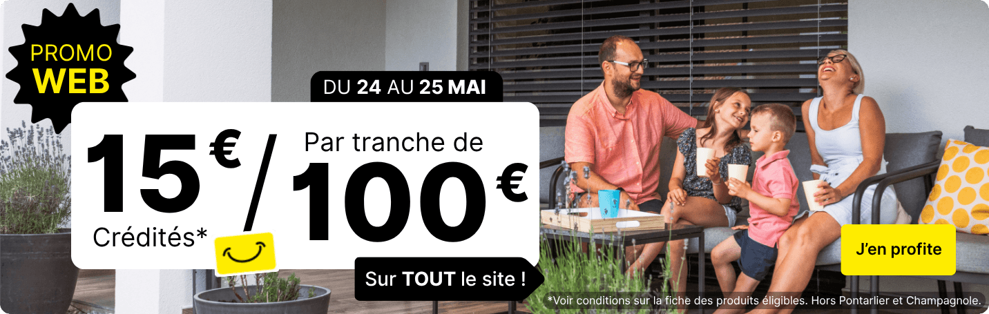 offre week-end de pentec&ocirc;te - 15&euro; / 100&euro; sur tout le site