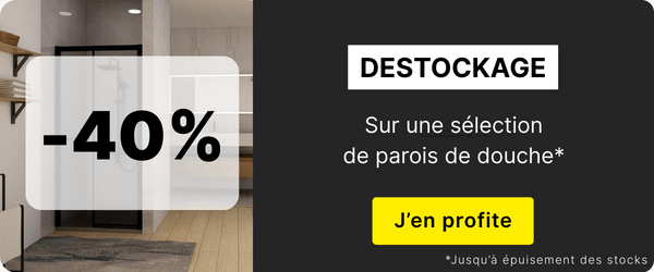 Destockage sur les parois de douche