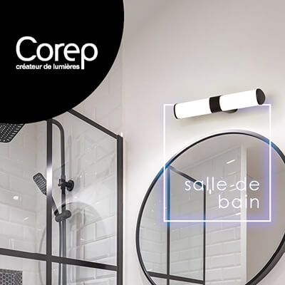 Eclairage de salle de bains Corep, r&eacute;glette, spoterie, applique, barre lumineuse, &eacute;clairage &eacute;tanche