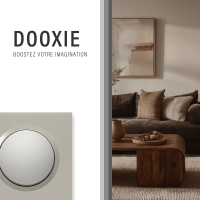 Gamme d'appareillages d'intérieur, gamme dooxie, plaque de finition, interrupteur