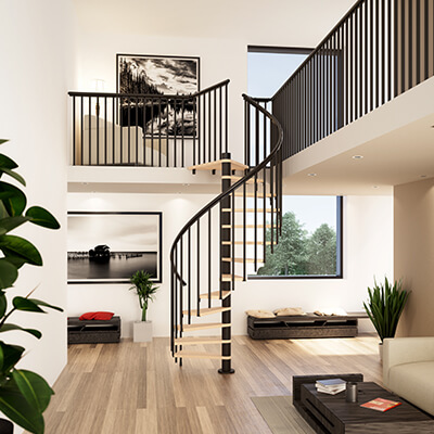 Gamme des escaliers spirales marque SOGEM