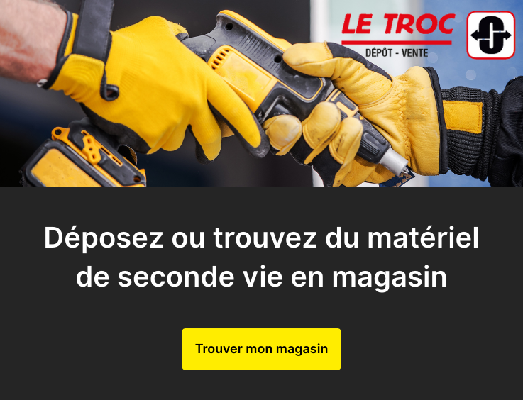 Déposez ou trouvez du matériel de seconde vie en magasin