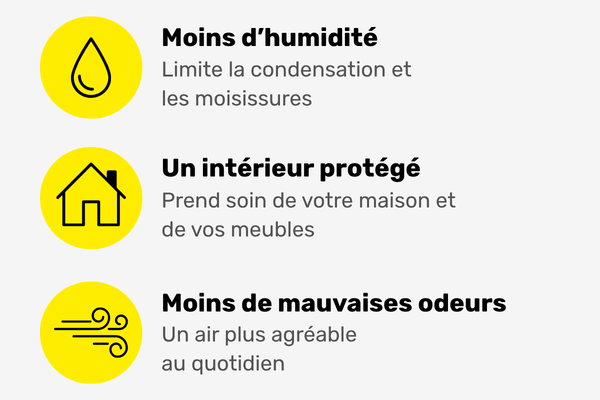 Les absorbeurs d'humidit&eacute; : r&eacute;duisent l&rsquo;humidit&eacute; et les mauvaises odeurs, prot&egrave;ge votre int&eacute;rieur et vos meubles, am&eacute;liore la qualit&eacute; de l'air