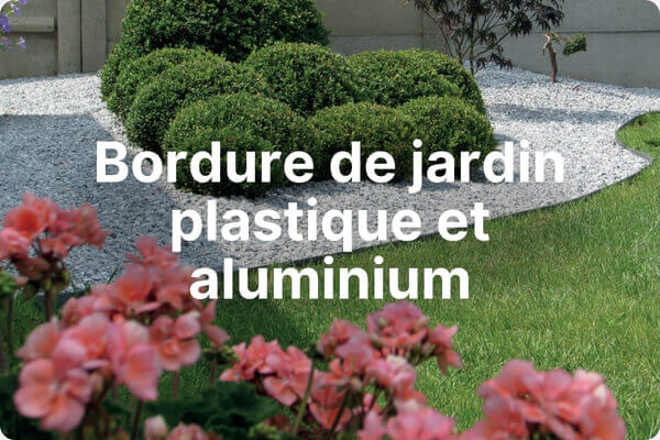 Bordure de jardin plastique et aluminium
