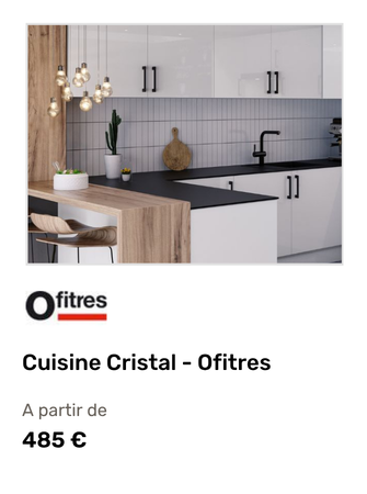 Gamme de cuisine Cristal