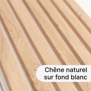 Panneau décoratif MDF 3D Latt pepper oak sur fond blanc - Lot de 2 - 20 x 287 x 2500 mm - AJ TIMBER