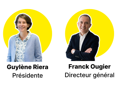 portrait de la présidente et du directeur général de L'Entrepôt du Bricolage