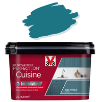 Peinture r&eacute;novation V33 coloris bleu p&eacute;trole