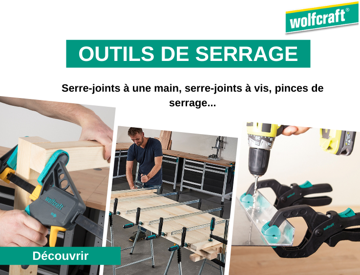 Serre-joint à une main WOLFCRAFT Easy 75-300