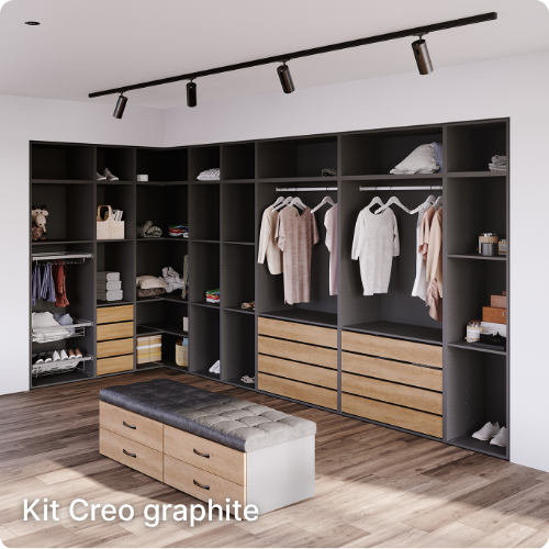 Votre projet dressing sur-mesure Creo graphite