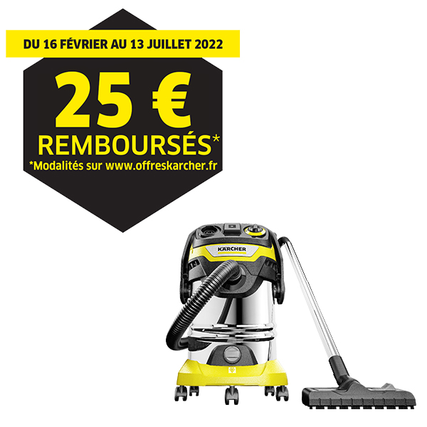 Offre de remboursement KARCHER aspirateur multifonction WD du 16/02 au