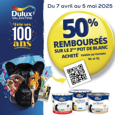 offre remboursement akzo nobel dulux valentine 50% rembours&eacute;s sur votre 2&egrave;me pot de peinture blanche