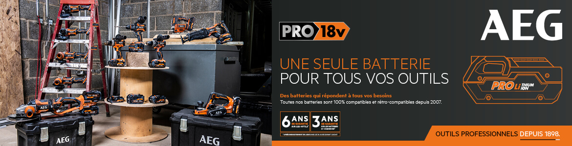 AEG PRO 18V, une seule batterie pour tous vos outils