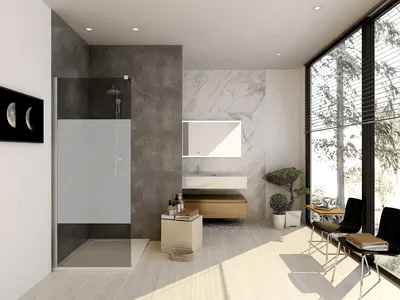 Porte de douche à l'italienne modèle Hawaï