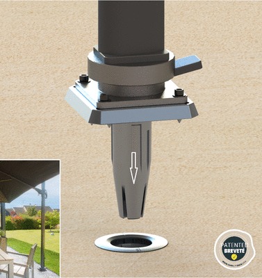 Pied amovible pour parasol déporté GARD&ROCK