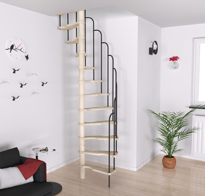 Escalier Saturne gain de place avec rampe SOGEM