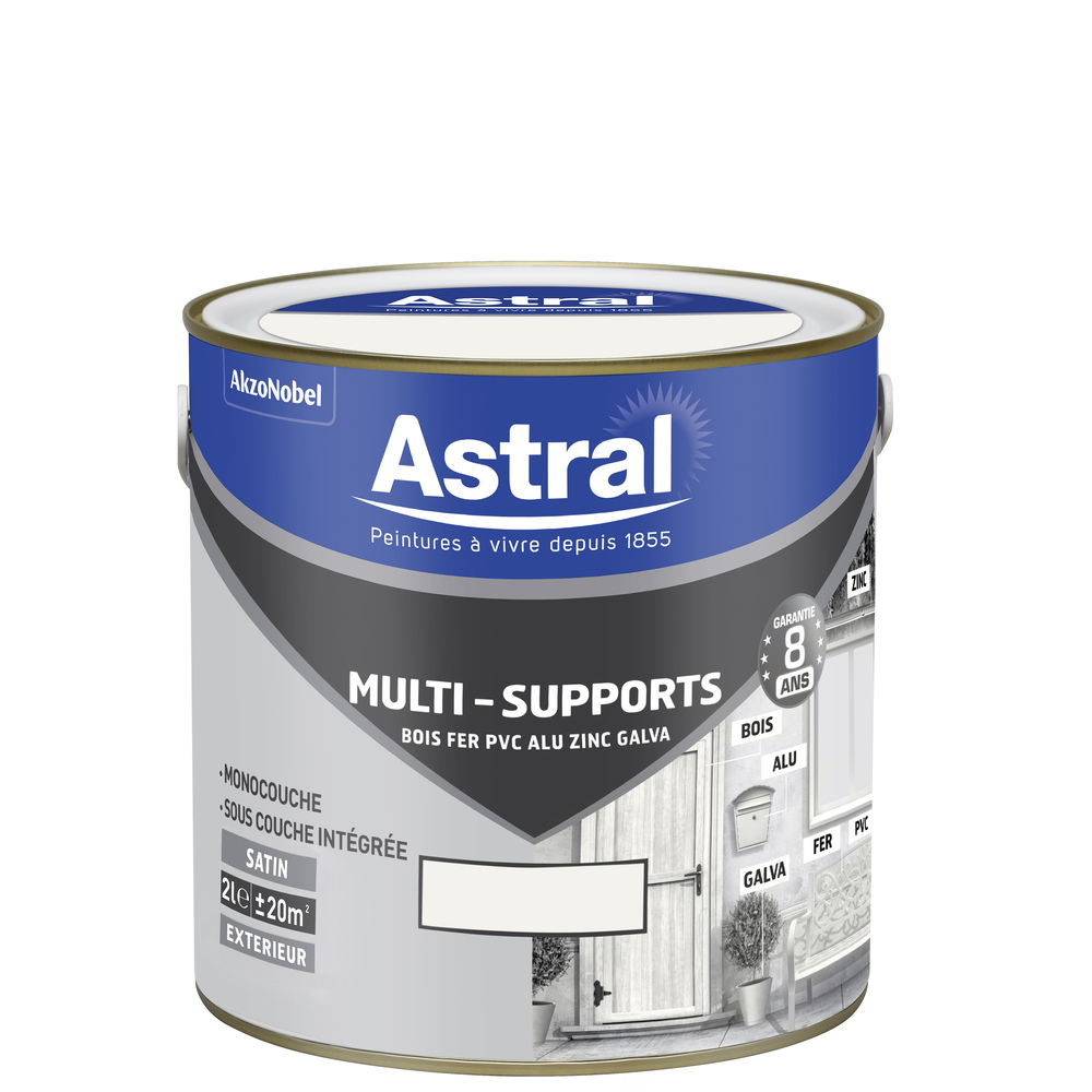 Peinture Exterieure Multi Supports Blanc 2 L Astral 1093049 Exterieur Jardin L Entrepot Du Bricolage