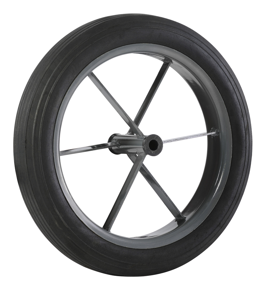 Roue En Fer Avec Bague Nylon - Diamètre 225 Mm, Largeur 60 Mm, Alésage 20 Mm, Neuf