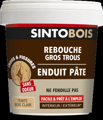 Enduit pâte clair 1 kg - SINTOBOIS, 1451322