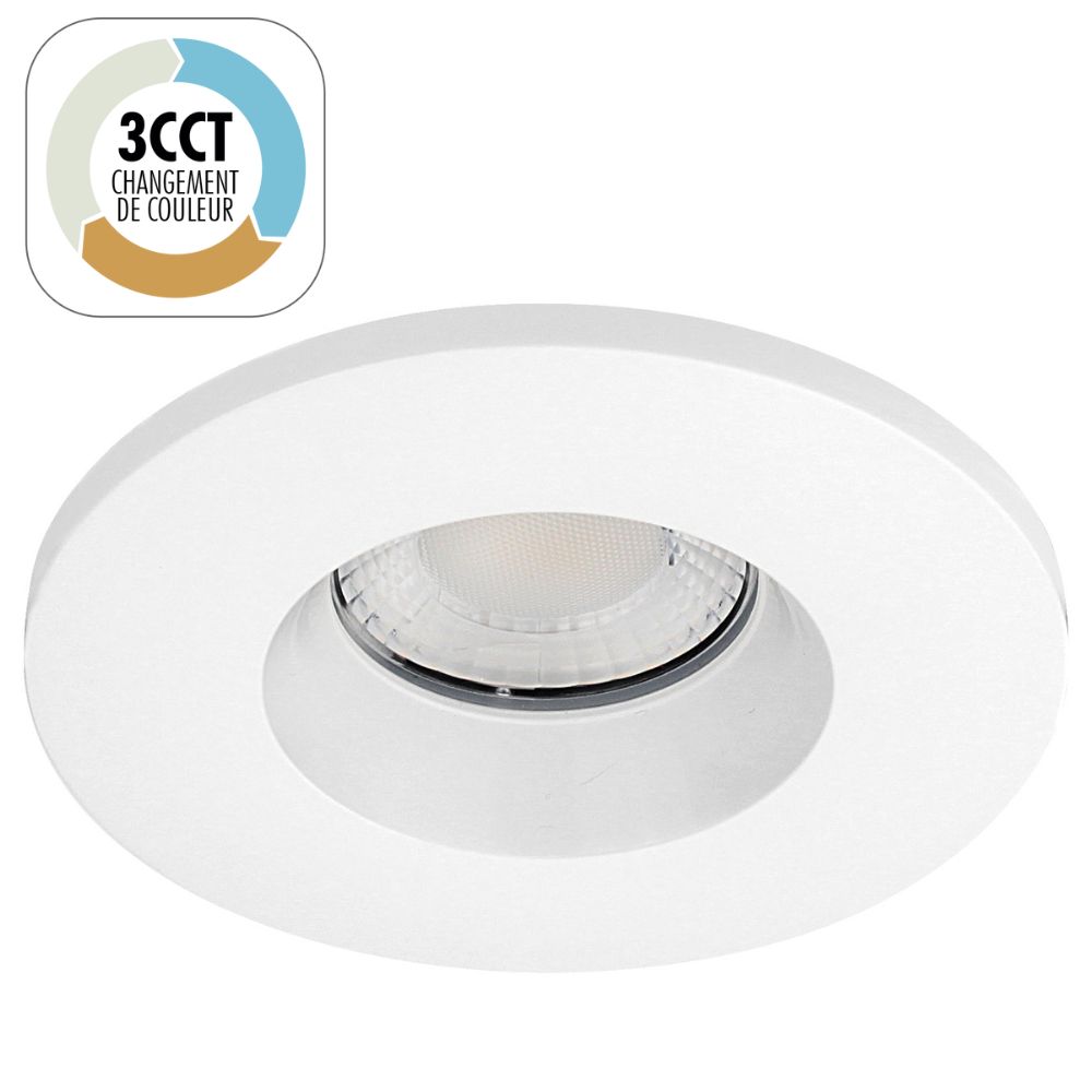 BRUMBERG Spot encastré LED BB09, on/off, acier inoxydable