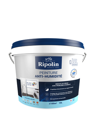 Peinture anti-humidité blanc satin 10 l RIPOLIN by DIP ETANCH, 1198872, Peinture et droguerie