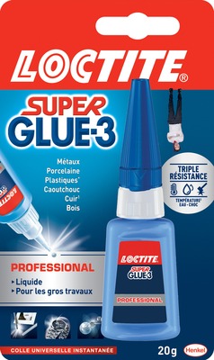 Colle Super Glue-3 professionnelle 20g LOCTITE, 288469, Peinture et  droguerie