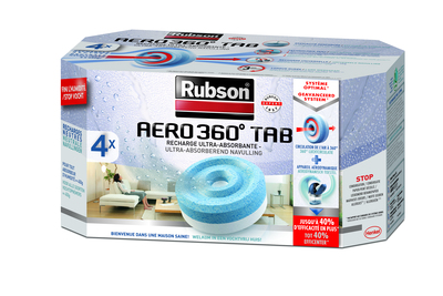 Absorbeur d'humidité aéro 360° RUBSON : l'absorbeur et ses 4 recharges à  Prix Carrefour