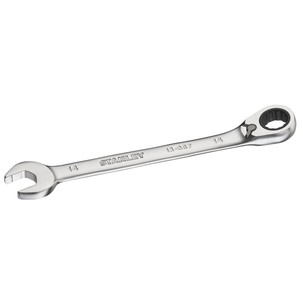Jeu 6 Clés Mixtes à Cliquet Tête Indexable Stanley - 8-19 Mm Acier Chromé Vanadium Anti-Corrosion