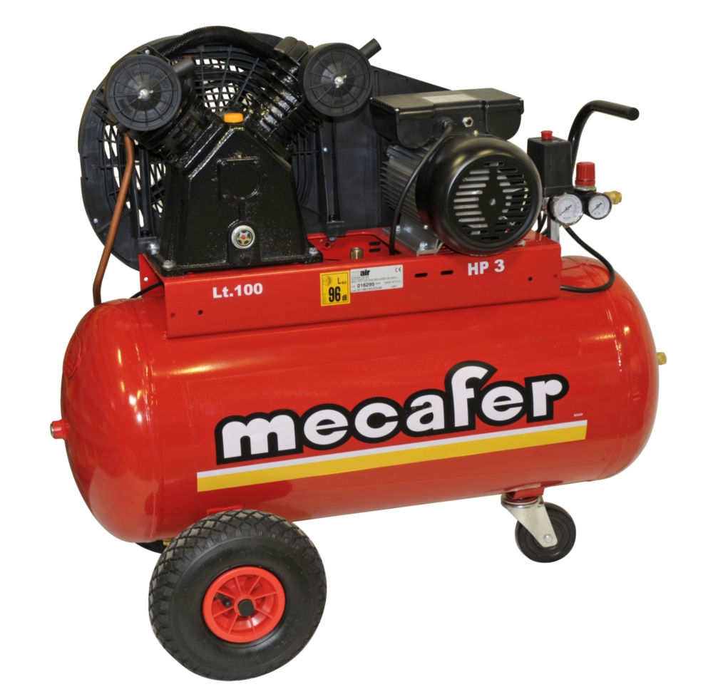 Compresseur 100 l 3 HP fonte courroie MECAFER 342040 Outillage L — free download