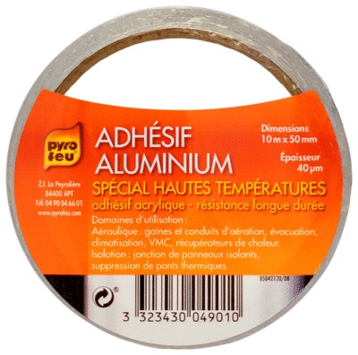 Ruban adhésif aluminium résistant à la chaleur