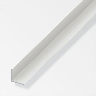 Cornière égale en PVC 4 x 4 cm blanc 2,5 m