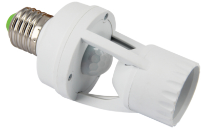 Douille d'ampoule culot E27 avec détecteur de mouvement, 1105434, Electricité et domotique