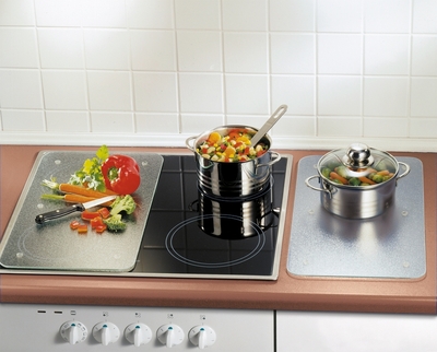 Protection plaque de cuisson en verre trempé pour tous les types de plaques  de cuisson