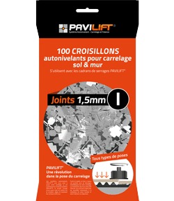 Sachet de 100 croisillons autonivelants 2 mm en I Pavilift®