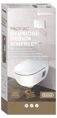Pack WC suspendu Symbiose Design Rimfree GEBERIT