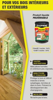 Traitement bois multi-usage intérieur/extérieur 1 L - XYLOPHENE -  Mr.Bricolage