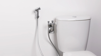 Rousseau Kit Douchette WC, Kit Hygiène complet pour WC en ABS avec Douchette,  Support et Robinet 3 voies, Chromé : : Bricolage
