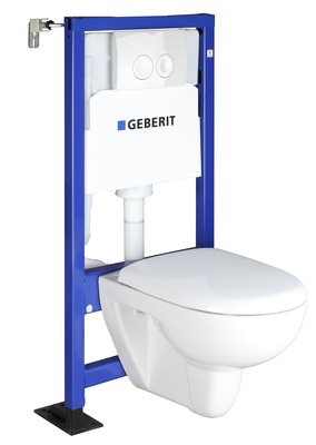 WC suspendu sans bride Symbiose Rimfree GEBERIT, 1293495, Salle de bains  et WC