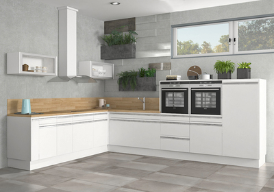 Fileur d'angle de cuisine Ibiza blanche 70 x 4,6 x 4,6 cm pour meuble ...