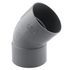 Coude PVC évacuation 45° femelle/femelle Ø80 - FITT