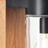 Borne extérieur E27 55cm Cabar bois et noir IP44 40W - BRILLIANT