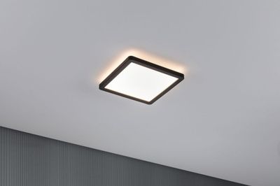 Plafonnier LED carré noir 190mm 3000k 11,2W ATRIA SHINE PAULMANN