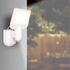 Projecteur extérieur LED solaire + détecteur de mouvements Prisma blanc IP44 1000 lumens blanc neutre - ARLUX