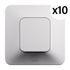 Interrupteurs va-et-vient encastrables 10A complets Blanc par 10 - Neptune LEGRAND