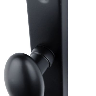Poignées de porte sur plaques à cylindre Chic aluminium noir ALPERTEC
