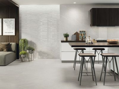 Faïence blanche murale intérieur effet marbre perle ETERNAL ép 9 mm 30 x 60 cm rectifié 1,26 pqt/m² BALDOCER