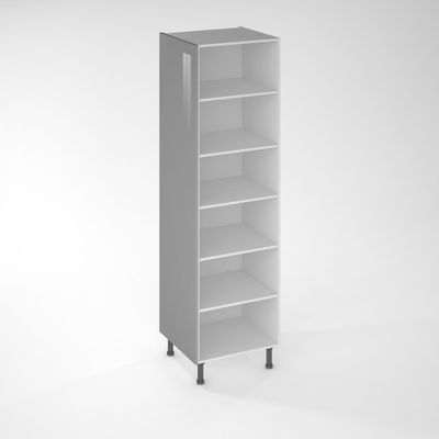 Joue de finition de cuisine Gris Aluminium  200 x 57 cm  pour colonne